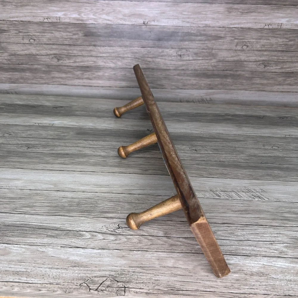 Vintage‎ Wood Blue Heart Peg Wall Hanging Country Cottage Decor Rack